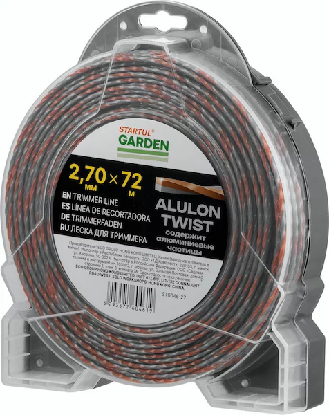 Леска ф 2.7 мм х 72 м витой квадрат сеч. ALULON TWIST STARTUL GARDEN