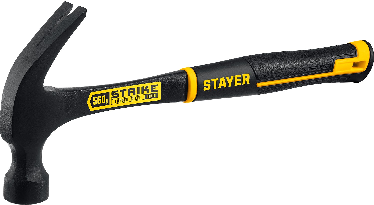 Столярный молоток-гвоздодёр 560г STAYER Strike Professional 2025-560