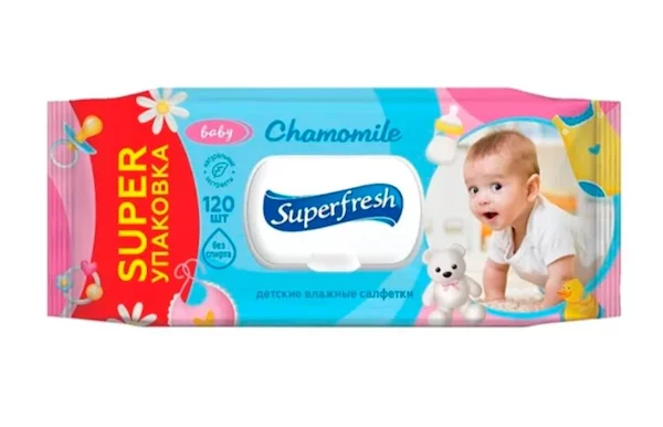 Влажные салфетки Superfresh Chamomile Ромашка 4780030033488