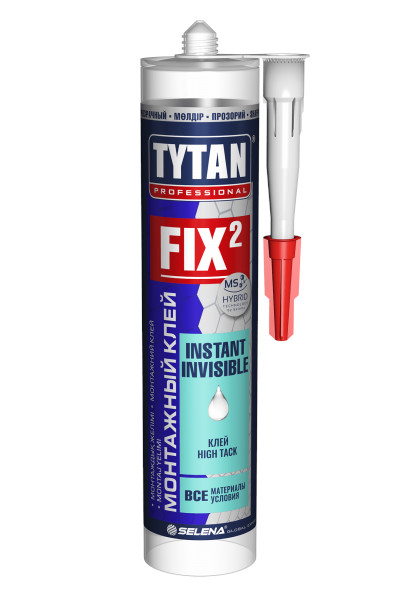 Клей монтажный TYTAN FIX2 INSTANT INVISIBLE 290мл белый 5902120185597 10045255