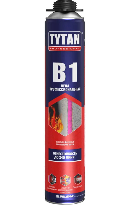 Монтажная пена огнеупорная TYTAN Professional B1 750мл
