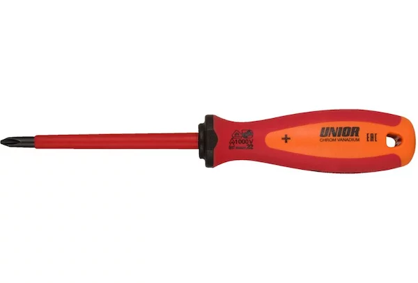 Отвёртка крестовая изолированная PH2 1000V UNIOR 616445