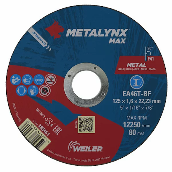Круг отрезной WEILER ABRASIVES Metalynx PRO 388461