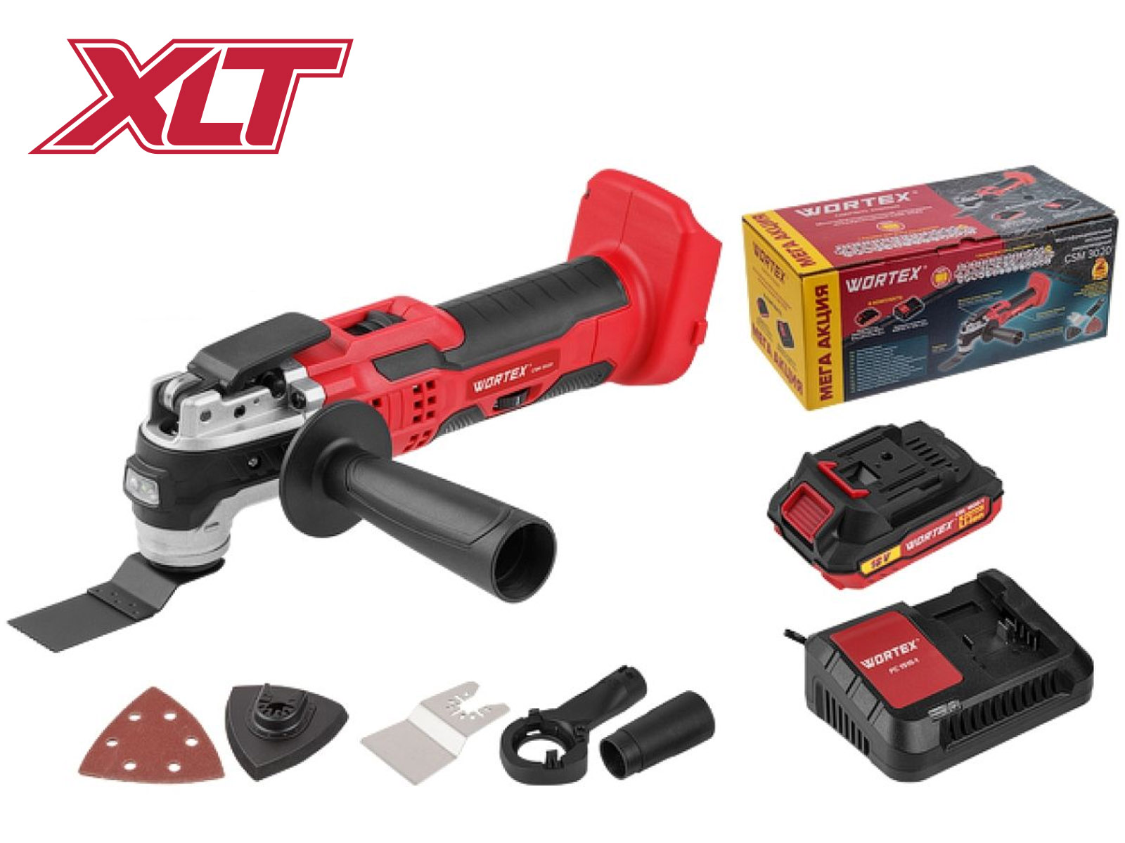 Аккумуляторный реноватор с аксессуарами WORTEX СSM 3020 0325246