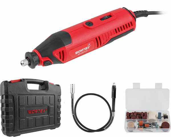 Гравер электрический WORTEX LX MG 3214-1 E в чем.+аксессуары 130 Вт,10000-35000 об/мин,цанги 3,0/3,2
