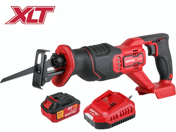 Аккум. сабельная пила WORTEX CSR 1118-1 в кор. ALL1 XLT SET 18В, 4 Ач акб, дер. 110 мм