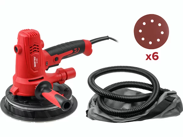 Шлифмашина для стен и потолков WORTEX DG 1885 в кор. 800 Вт, 180 мм, LED, 1200-2300 об/мин
