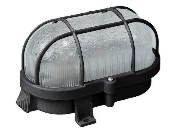 Светильник овал/черный/решетка 60Вт, IP53 (НБП 01-60-002) Юпитер