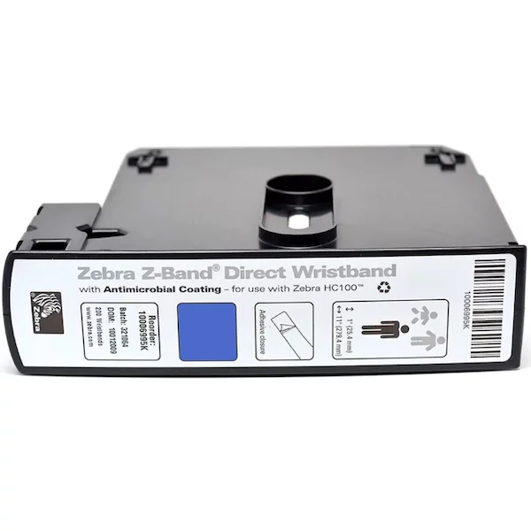 Картриджи для HC-100 Blue этикетки-браслеты Zebra 10006995-2K
