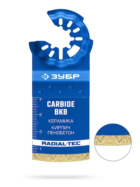 ЗУБР CARBIDE ВК8 Р60, 35x40 мм полотно с твердосплавной крошкой: керамика, кирпич, пенобетон (15577-35-40)